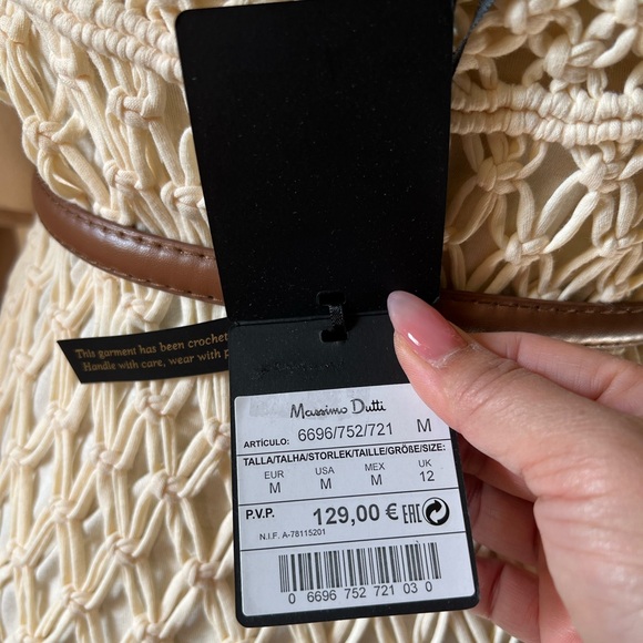 NWT Hand Crochet Massimo Dutti dress - Picture 4 of 11